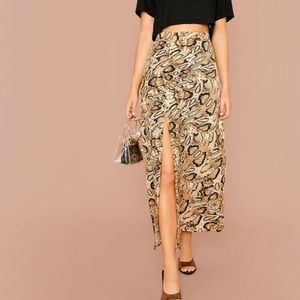Snake Print Skirt